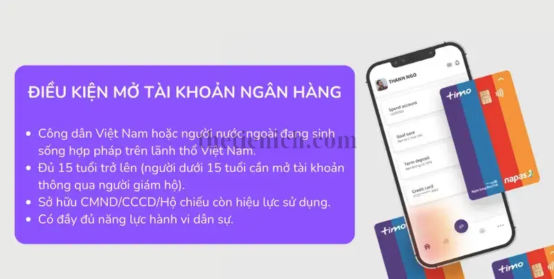 Điều kiện mở tài khoản ngân hàng 